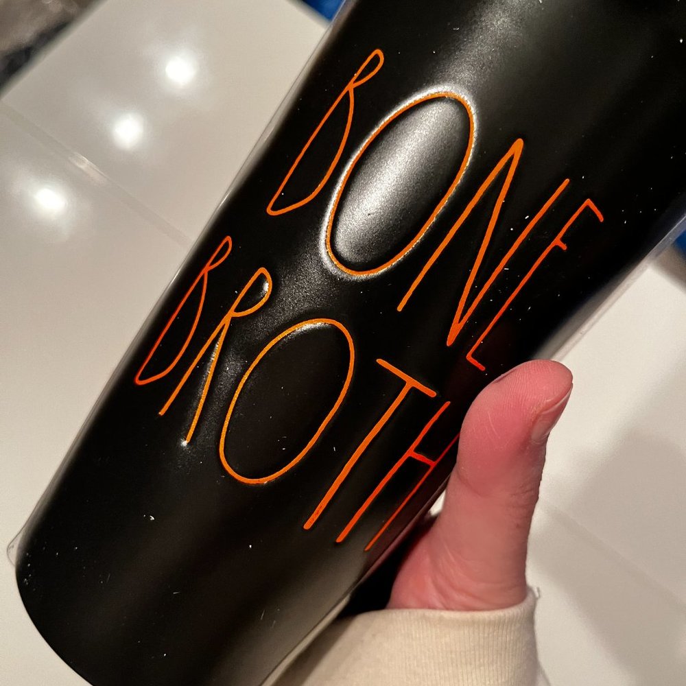 Bone Broth Rae Dunn‎ Ceramic Travel Mug New In Box Holiday Gift